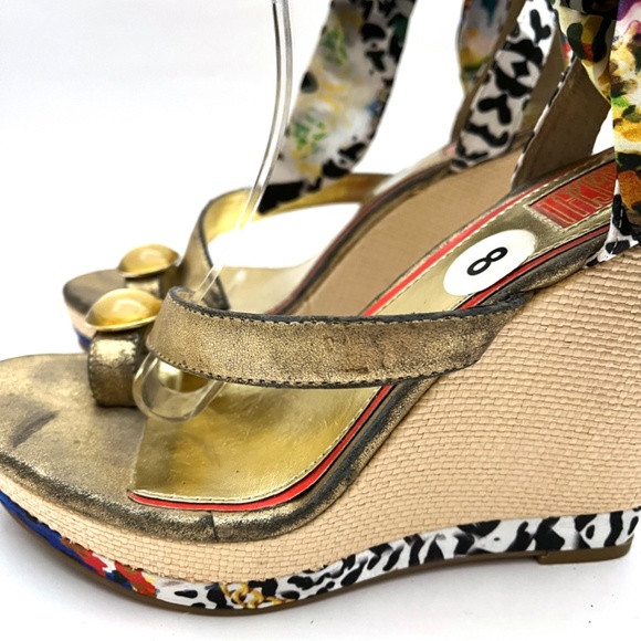 Carlos Falchi Platform Wedge Sandals - Picture 6 of 14